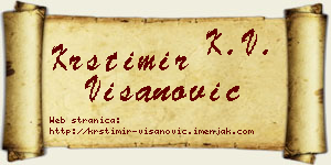 Krstimir Višanović vizit kartica